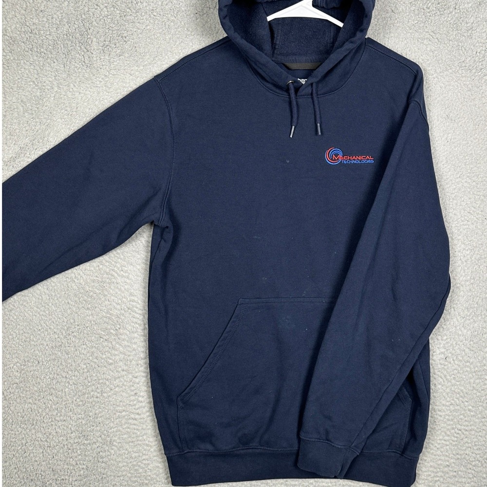 Carhartt Hoodie Mens Medium Loose Fit Navy Blue Pullover Sweatshirt Drawstring
